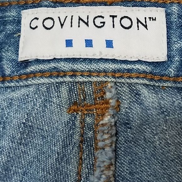 VINTAGE Covington Light Wash Midi Denim Skirt 22 - Picture 7 of 8